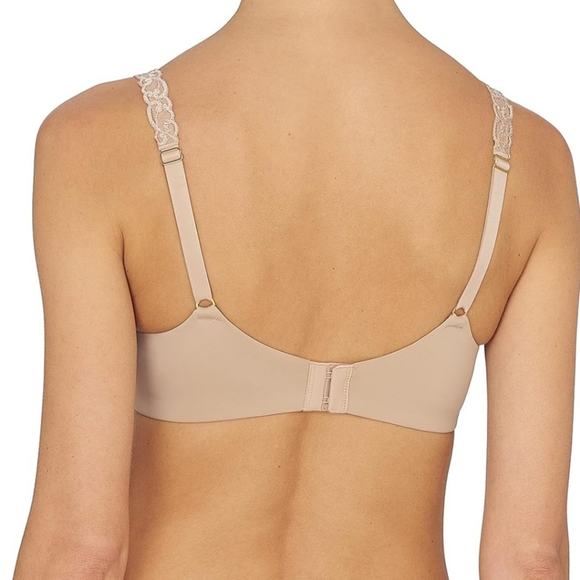 NEW Natori Pure Luxe Custom Coverage Contour Underwire Bra 32DD Beige - Picture 2 of 5